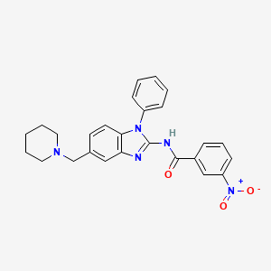 molecular formula C26H25N5O3 B1624960 3-Nitro-N-[1-Phenyl-5-(Piperidin-1-Ylmethyl)-1h-Benzimidazol-2-Yl]benzamide CAS No. 509093-77-0