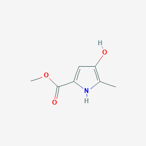 molecular formula C7H9NO3 B1624981 1H-Pyrrole-2-carboxylic acid, 4-hydroxy-5-methyl-, methyl ester CAS No. 203208-35-9