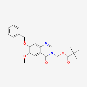 molecular formula C22H24N2O5 B1624984 (7-(Benzyloxy)-6-methoxy-4-oxoquinazolin-3(4H)-yl)methyl pivalate CAS No. 193002-24-3