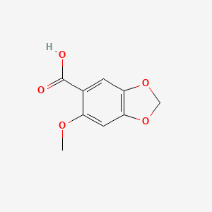 molecular formula C9H8O5 B1625021 1,3-苯并二氧杂-5-甲酸，6-甲氧基- CAS No. 7168-93-6