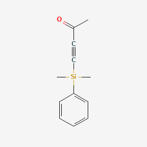 molecular formula C12H14OSi B1625056 4-[Dimethyl(phenyl)silyl]but-3-yn-2-one CAS No. 263914-93-8