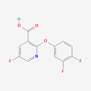 molecular formula C12H6F3NO3 B1625065 2-(3,4-Difluorophenoxy)-5-fluoronicotinic acid CAS No. 1157093-09-8