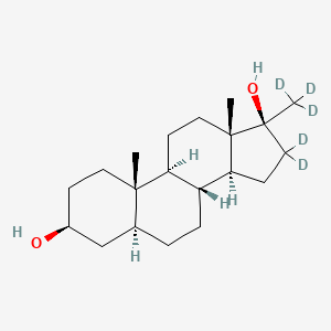 B1625073 (3S,5S,8R,9S,10S,13S,14S,17S)-16,16-Dideuterio-10,13-dimethyl-17-(trideuteriomethyl)-2,3,4,5,6,7,8,9,11,12,14,15-dodecahydro-1H-cyclopenta[a]phenanthrene-3,17-diol CAS No. 853904-65-1