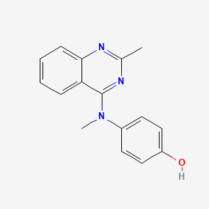 molecular formula C16H15N3O B1625079 4-(Methyl(2-methylquinazolin-4-yl)amino)phenol CAS No. 827031-26-5