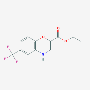 molecular formula C12H12F3NO3 B1625096 6-(三氟甲基)-3,4-二氢-2H-1,4-苯并恶嗪-2-羧酸乙酯 CAS No. 68281-49-2