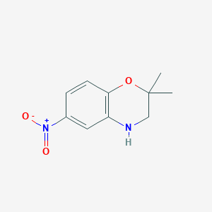 molecular formula C10H12N2O3 B1625121 2,2-Dimethyl-6-nitro-3,4-dihydro-2H-benzo[B][1,4]oxazine CAS No. 136545-11-4