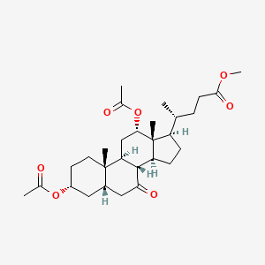 molecular formula C29H44O7 B1625135 Methyl 3alpha,12alpha-diacetyloxy-7-oxo-5beta-cholanate CAS No. 21066-20-6