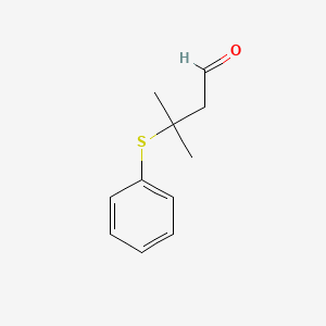 molecular formula C11H14OS B1625136 3-Methyl-3-(phenylthio)butanal CAS No. 111427-84-0