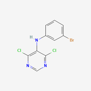 molecular formula C10H6BrCl2N3 B1625141 N-(3-Bromophenyl)-4,6-dichloropyrimidin-5-amine CAS No. 454685-38-2