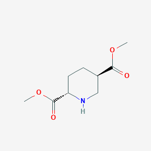 molecular formula C9H15NO4 B1625142 (2S,5R)-Dimethyl piperidine-2,5-dicarboxylate CAS No. 98935-68-3