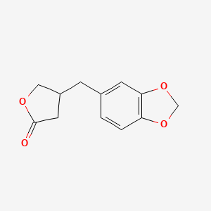 molecular formula C12H12O4 B1625145 2(3H)-Furanone, 4-(1,3-benzodioxol-5-ylmethyl)dihydro- CAS No. 80483-34-7