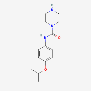 molecular formula C14H21N3O2 B1625152 N-{4-[(Propan-2-yl)oxy]phenyl}piperazine-1-carboxamide CAS No. 792899-38-8