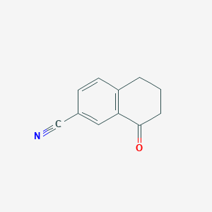 molecular formula C11H9NO B1625154 8-Oxo-5,6,7,8-tetrahydronaphthalene-2-carbonitrile CAS No. 776328-39-3