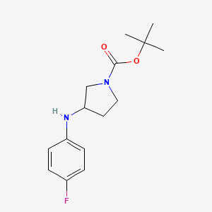molecular formula C15H21FN2O2 B1625157 Tert-butyl 3-(4-fluoroanilino)pyrrolidine-1-carboxylate CAS No. 853577-87-4