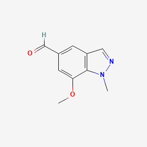 molecular formula C10H10N2O2 B1625188 7-Methoxy-1-methyl-1H-indazole-5-carbaldehyde CAS No. 831222-99-2