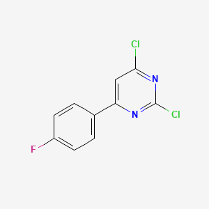 molecular formula C10H5Cl2FN2 B1625192 2,4-Dichloro-6-(4-fluorophenyl)pyrimidine CAS No. 833472-84-7