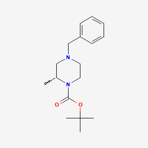 molecular formula C17H26N2O2 B1625219 (R)-叔丁基 4-苄基-2-甲基哌嗪-1-羧酸酯 CAS No. 170033-58-6