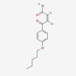 molecular formula C15H17BrO4 B1625223 (E)-3-溴-4-氧代-4-(4-(戊氧基)苯基)-2-丁烯酸 CAS No. 42241-78-1