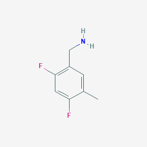 molecular formula C8H9F2N B1625227 苯甲胺，2,4-二氟-5-甲基- CAS No. 329314-63-8