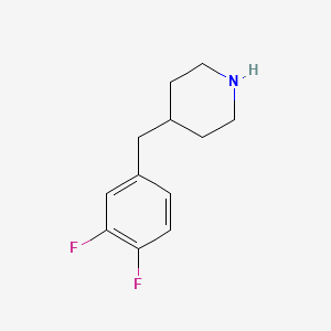 molecular formula C12H15F2N B1625231 4-[(3,4-Difluorophenyl)methyl]piperidine CAS No. 203860-03-1
