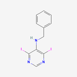 molecular formula C11H9I2N3 B1625251 N-Benzyl-4,6-diiodopyrimidin-5-amine CAS No. 754190-39-1