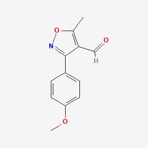 molecular formula C12H11NO3 B1625253 3-(4-甲氧基苯基)-5-甲基异恶唑-4-甲醛 CAS No. 273223-12-4