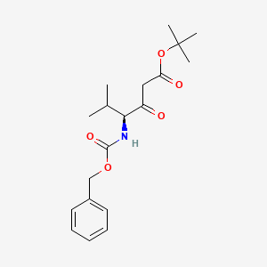 molecular formula C19H27NO5 B1625259 叔丁基(S)-4-(cbz-氨基)-5-甲基-3-氧代己酸酯 CAS No. 191731-16-5