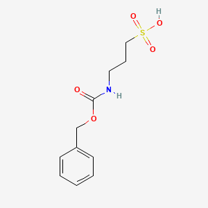 molecular formula C11H15NO5S B1625264 3-(Phenylmethoxycarbonylamino)propane-1-sulfonic acid CAS No. 77693-74-4