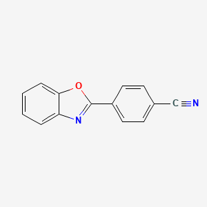 molecular formula C14H8N2O B1625272 4-Benzooxazol-2-yl-benzonitrile CAS No. 838-33-5