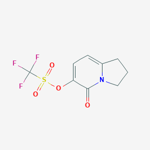 molecular formula C9H8F3NO4S B1625276 5-Oxo-6-trifluoromethanesulfonyloxy-1,2,3,5-tetrahydroindolizine CAS No. 612065-04-0