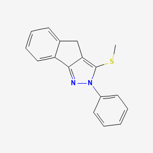 molecular formula C17H14N2S B1625295 3-Methylthio-2-phenyl-2,4-dihydro-indeno[1,2-c]pyrazole CAS No. 871110-06-4