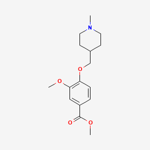 molecular formula C16H23NO4 B1625297 3-甲氧基-4-[(1-甲基哌啶-4-基)甲氧基]苯甲酸甲酯 CAS No. 635678-09-0