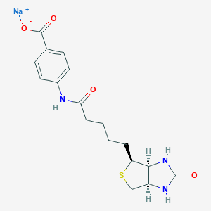 molecular formula C17H20N3NaO4S B016253 (+)-生物素4-酰胺苯甲酸钠盐 CAS No. 102418-74-6