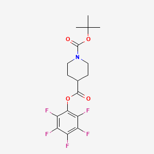 molecular formula C17H18F5NO4 B1625302 1-叔丁基 4-(五氟苯基)哌啶-1,4-二羧酸酯 CAS No. 294885-28-2