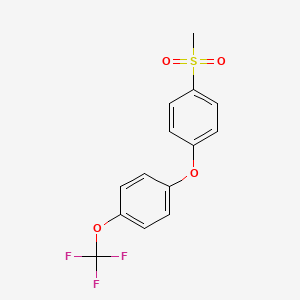 molecular formula C14H11F3O4S B1625314 1-(4-(三氟甲氧基)苯氧基)-4-(甲磺酰基)苯 CAS No. 286844-91-5