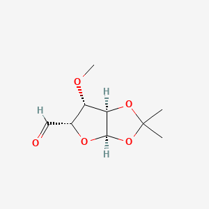 molecular formula C9H14O5 B1625344 1,2-O-(Isopropylidene)-3-O-methyl-alpha-D-xylo-pentodialdo-1,4-furanose CAS No. 43138-66-5