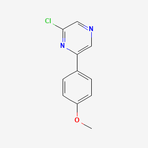 molecular formula C11H9ClN2O B1625366 2-氯-6-(4-甲氧基苯基)吡嗪 CAS No. 850221-79-3