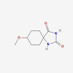 B1625368 cis-8-Methoxy-1,3-diazaspiro[4.5]decane-2,4-dione CAS No. 387825-48-1