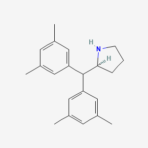 B1625375 (S)-2-[Bis(3,5-dimethylphenyl)methyl]pyrrolidine CAS No. 553638-66-7