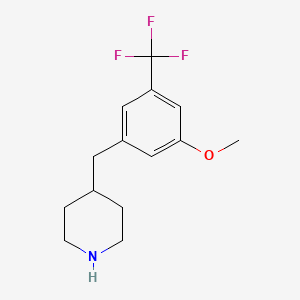 molecular formula C14H18F3NO B1625381 4-(3-甲氧基-5-三氟甲基-苄基)-哌啶 CAS No. 794500-99-5