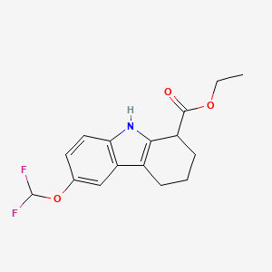 B1625390 Ethyl 6-(difluoromethoxy)-2,3,4,9-tetrahydro-1H-carbazole-1-carboxylate CAS No. 871586-76-4