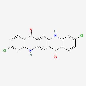 molecular formula C20H10Cl2N2O2 B1625409 3,10-Dichloro-5,12-dihydroquinolino[2,3-b]acridine-7,14-dione CAS No. 3573-01-1