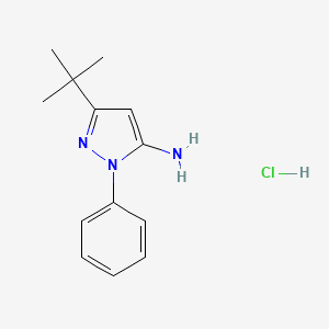 molecular formula C13H18ClN3 B1625418 3-(tert-Butyl)-1-phenyl-1H-pyrazol-5-amine hydrochloride CAS No. 917950-33-5