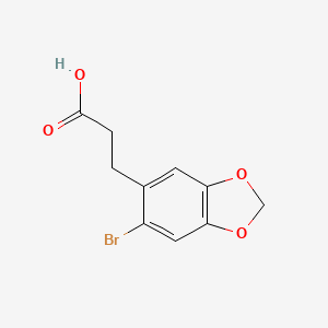 molecular formula C10H9BrO4 B1625430 3-(2-Bromo-4,5-methylenedioxyphenyl)propionic acid CAS No. 56920-74-2