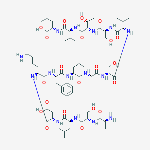 molecular formula C66H111N15O21 B162547 H-Ala-Ser-Leu-Asp-Lys-Phe-Leu-Ala-Ser-Val-Ser-Thr-Val-Leu-OH CAS No. 125379-00-2