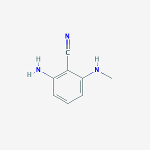 molecular formula C8H9N3 B1625487 2-Amino-6-(methylamino)benzonitrile CAS No. 63365-24-2