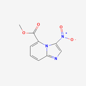 molecular formula C9H7N3O4 B1625510 Methyl 3-nitroimidazo[1,2-a]pyridine-5-carboxylate CAS No. 88061-85-2