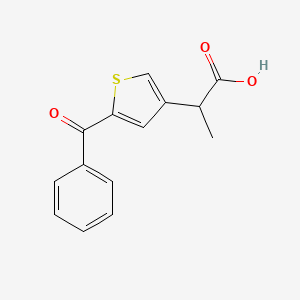 molecular formula C14H12O3S B1625517 2-(5-Benzoyl-3-thienyl)propanoic acid CAS No. 78239-47-1