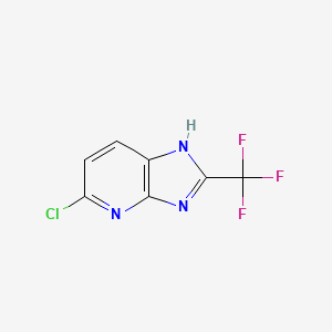 molecular formula C7H3ClF3N3 B1625519 5-氯-2-(三氟甲基)-3H-咪唑并[4,5-b]吡啶 CAS No. 40851-96-5