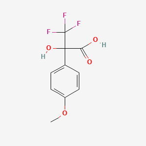 molecular formula C10H9F3O4 B1625556 3,3,3-Trifluoro-2-hydroxy-2-(4-methoxyphenyl)propionic acid CAS No. 502607-25-2